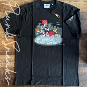 October’s Very Own Toronto Raptors Looney Tunes Streetball Tee • Black • 2023